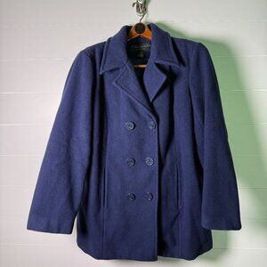 Centigrade Outerwear Coat 100% Wool, Size Large, Navy